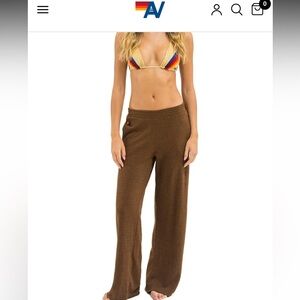 NWOT Aviator Nation Wide Leg Pocket Sweatpants